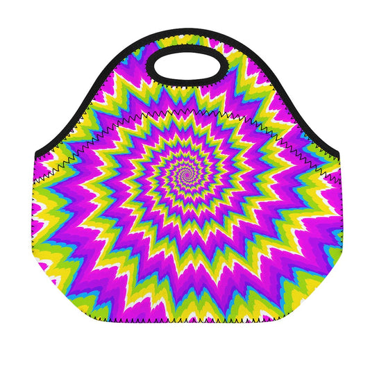 Abstract Spiral Moving Optical Illusion Neoprene Lunch Bag