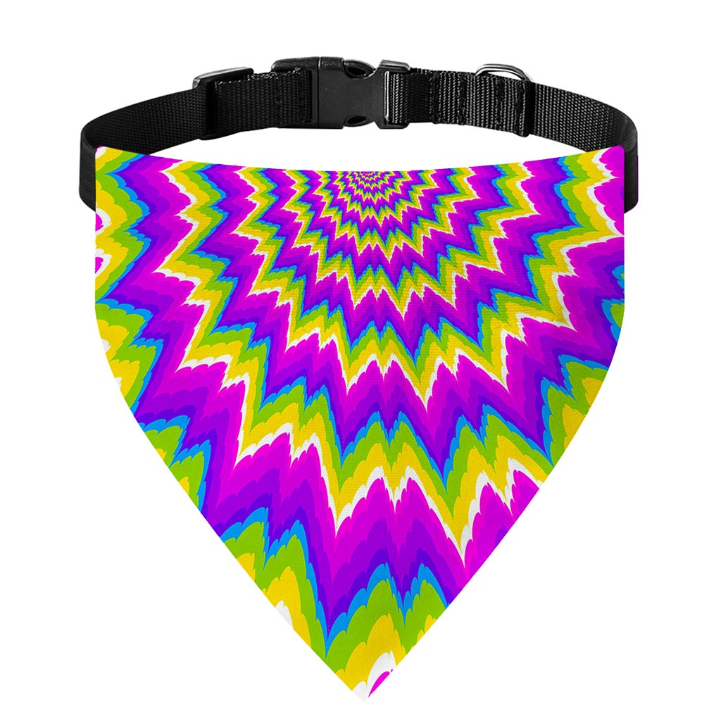 Abstract Spiral Moving Optical Illusion Over The Collar Dog Bandana