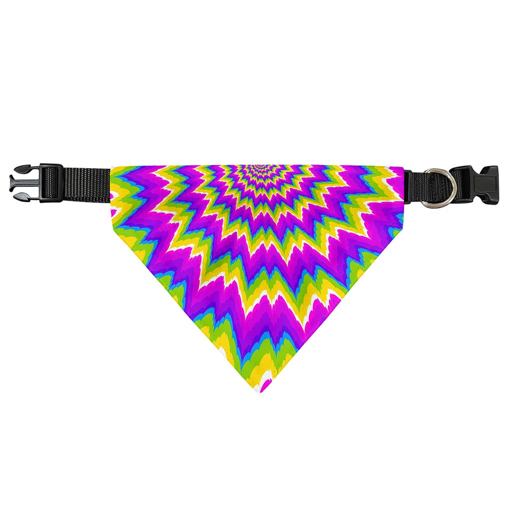 Abstract Spiral Moving Optical Illusion Over The Collar Dog Bandana