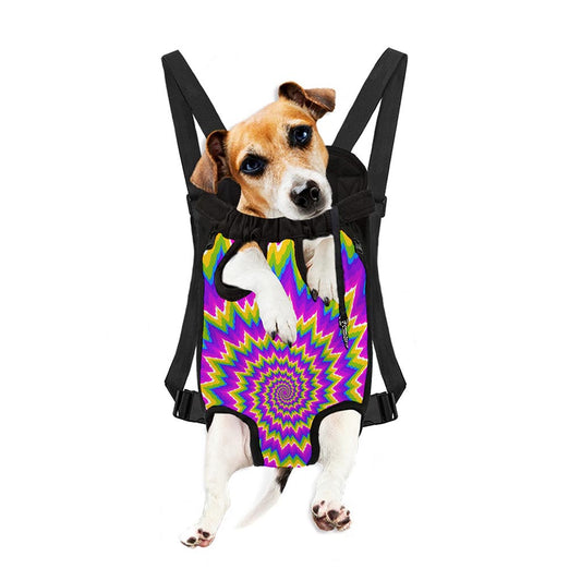 Abstract Spiral Moving Optical Illusion Pet Carrier Backpack