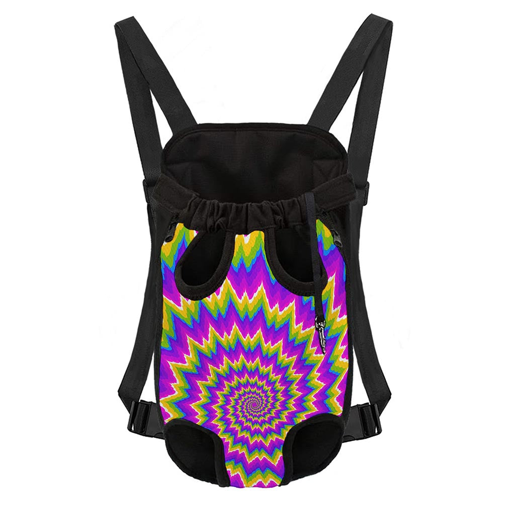 Abstract Spiral Moving Optical Illusion Pet Carrier Backpack