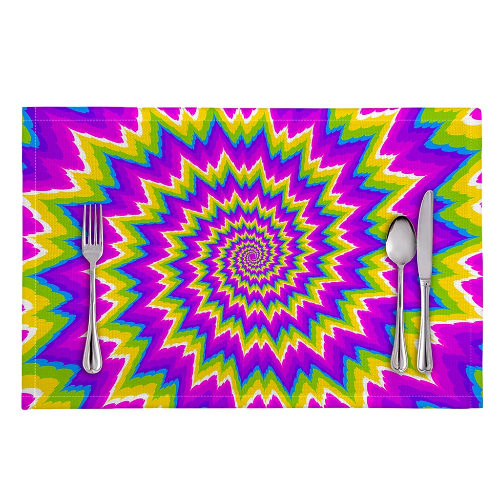 Abstract Spiral Moving Optical Illusion Placemat