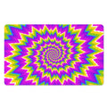 Abstract Spiral Moving Optical Illusion Polyester Doormat