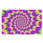 Abstract Spiral Moving Optical Illusion Polyester Doormat