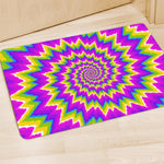 Abstract Spiral Moving Optical Illusion Polyester Doormat