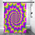 Abstract Spiral Moving Optical Illusion Premium Shower Curtain