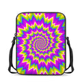 Abstract Spiral Moving Optical Illusion Rectangular Crossbody Bag