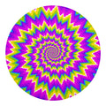 Abstract Spiral Moving Optical Illusion Round Blanket
