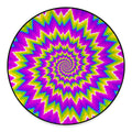 Abstract Spiral Moving Optical Illusion Round Floor Mat