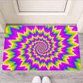 Abstract Spiral Moving Optical Illusion Rubber Doormat
