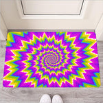 Abstract Spiral Moving Optical Illusion Rubber Doormat
