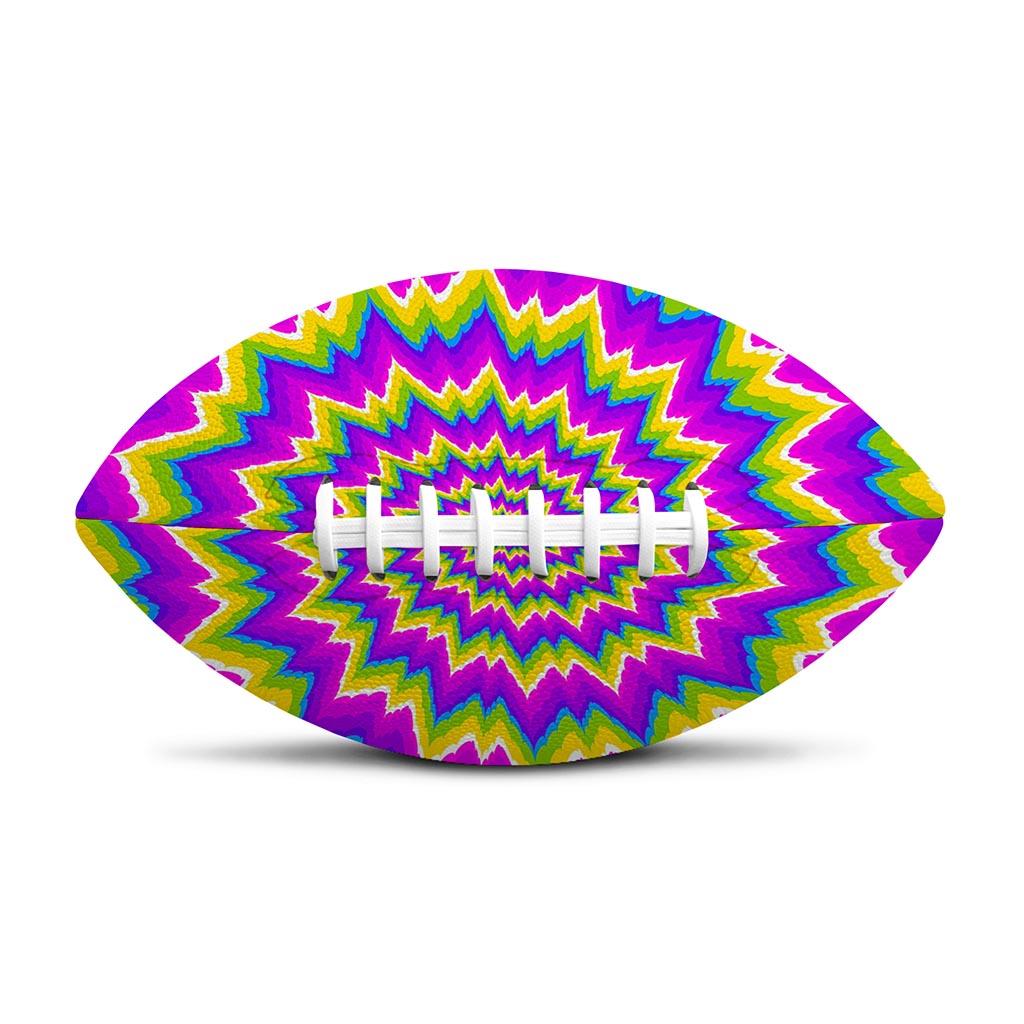 Abstract Spiral Moving Optical Illusion Rugby Ball