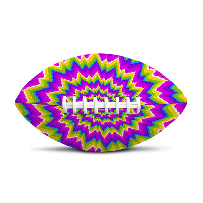 Abstract Spiral Moving Optical Illusion Rugby Ball