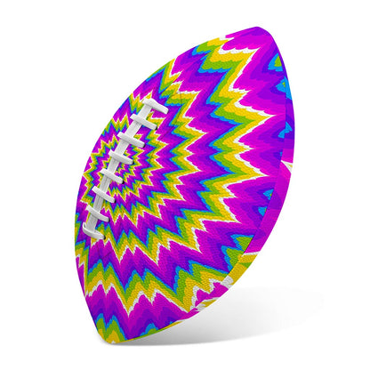 Abstract Spiral Moving Optical Illusion Rugby Ball