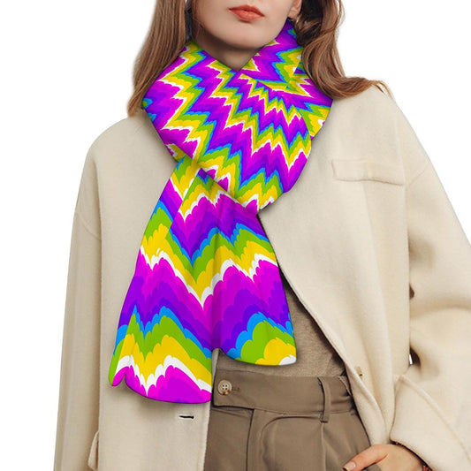 Abstract Spiral Moving Optical Illusion Scarf