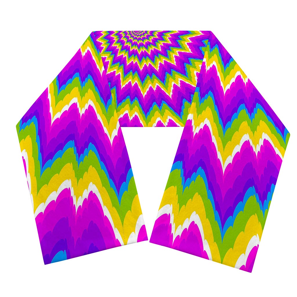 Abstract Spiral Moving Optical Illusion Scarf