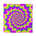 Abstract Spiral Moving Optical Illusion Silk Bandana