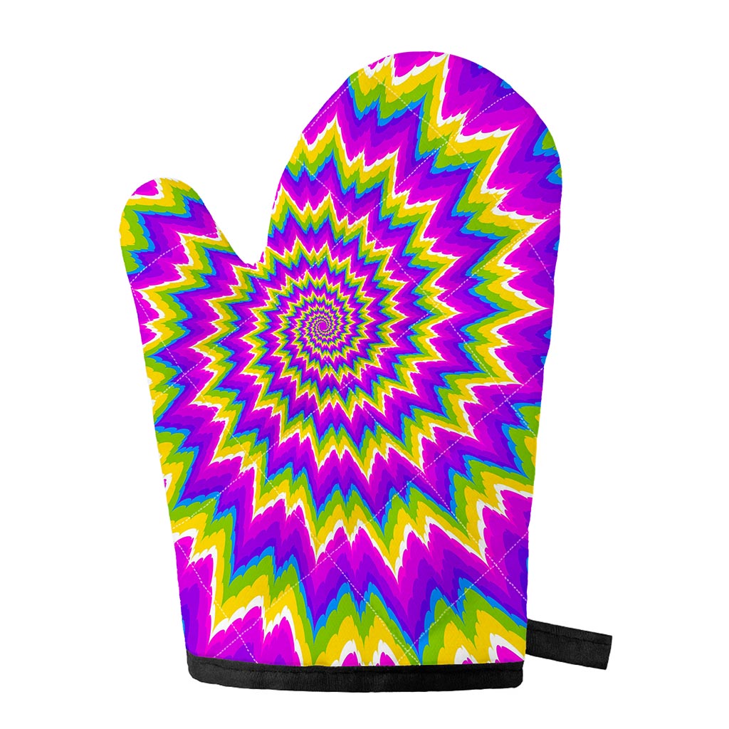 Abstract Spiral Moving Optical Illusion Single Oven Mitt