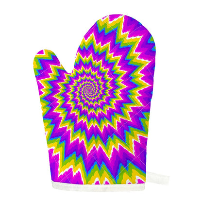 Abstract Spiral Moving Optical Illusion Single Oven Mitt