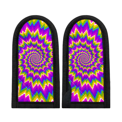 Abstract Spiral Moving Optical Illusion Skillet Handle Cover