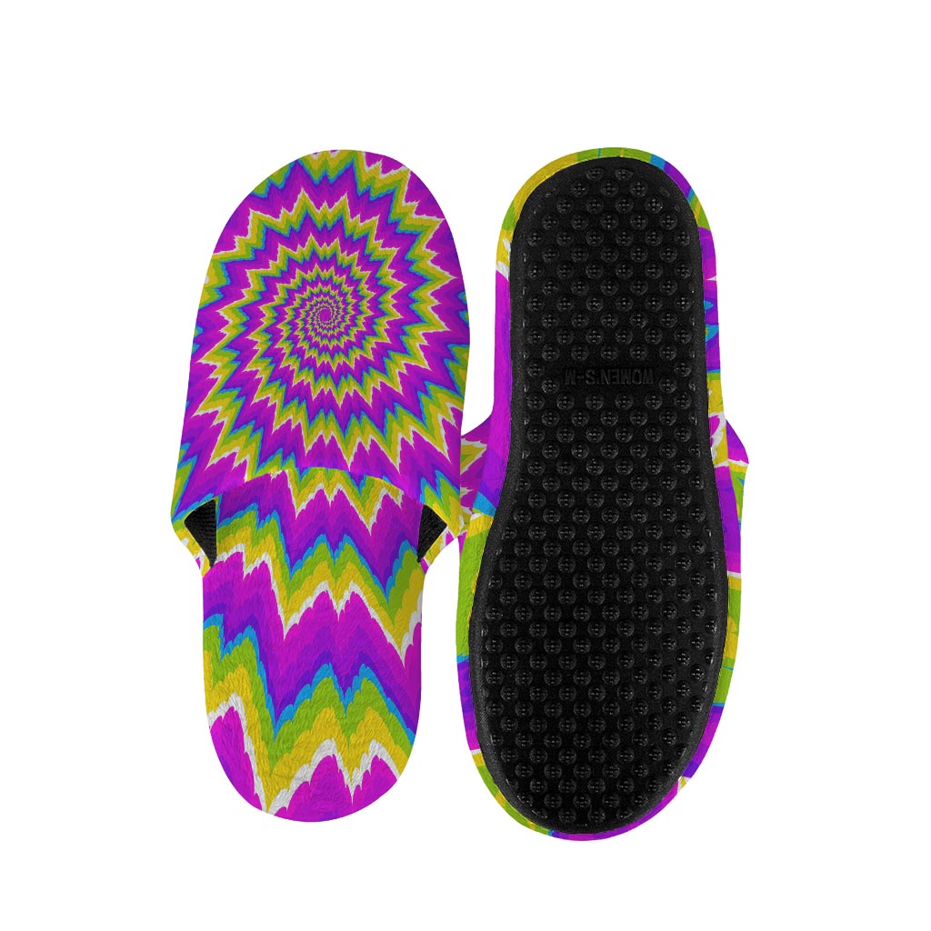 Abstract Spiral Moving Optical Illusion Slippers