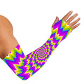 Abstract Spiral Moving Optical Illusion Sun Protection Arm Sleeves