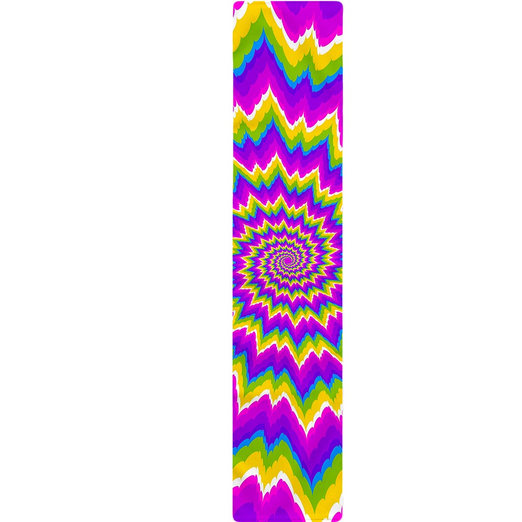 Abstract Spiral Moving Optical Illusion Table Runner