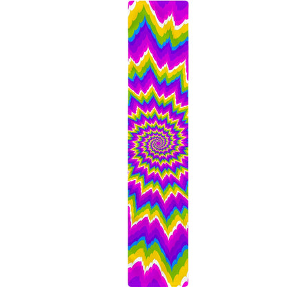 Abstract Spiral Moving Optical Illusion Table Runner