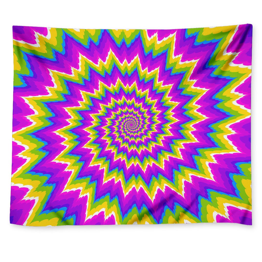 Abstract Spiral Moving Optical Illusion Tapestry