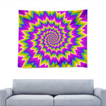 Abstract Spiral Moving Optical Illusion Tapestry