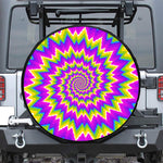 Abstract Spiral Moving Optical Illusion Tire Cover