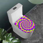 Abstract Spiral Moving Optical Illusion Toilet Lid Cover