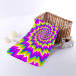 Abstract Spiral Moving Optical Illusion Towel