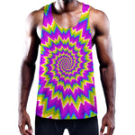 Abstract Spiral Moving Optical Illusion Training Tank Top