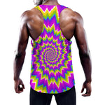 Abstract Spiral Moving Optical Illusion Training Tank Top