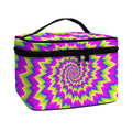 Abstract Spiral Moving Optical Illusion Travel Makeup Bag