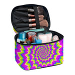 Abstract Spiral Moving Optical Illusion Travel Makeup Bag