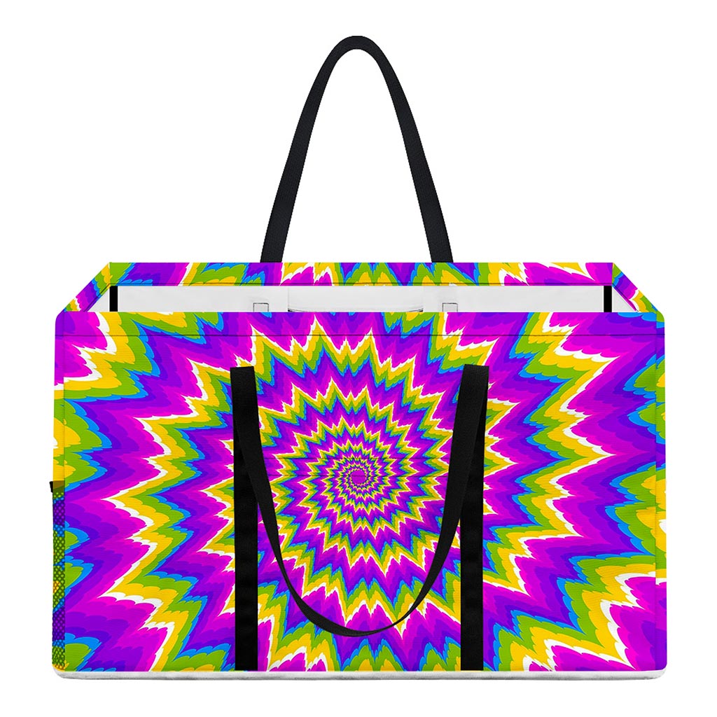 Abstract Spiral Moving Optical Illusion Utility Tote Bag