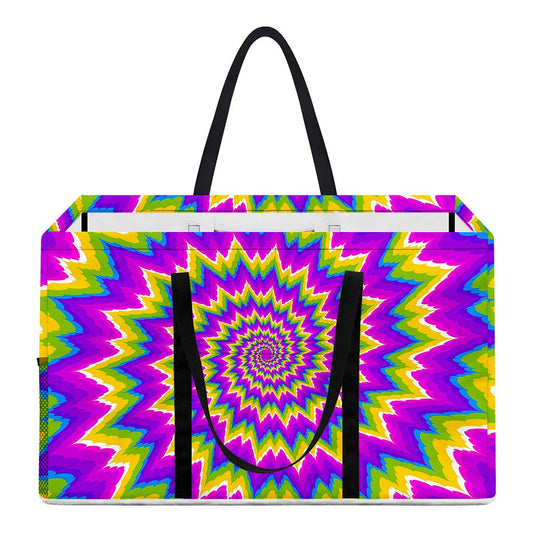 Abstract Spiral Moving Optical Illusion Utility Tote Bag