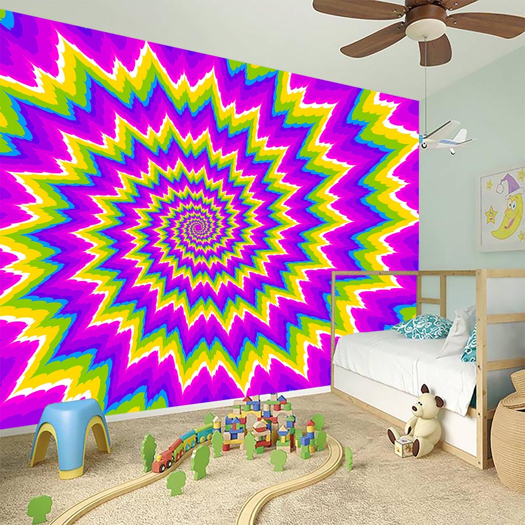 Abstract Spiral Moving Optical Illusion Wall Sticker