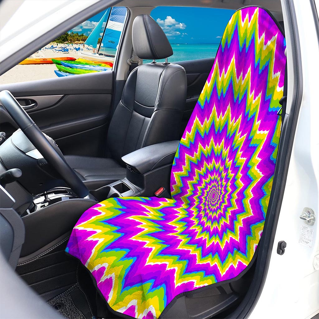 Abstract Spiral Moving Optical Illusion Waterproof Car Seat Cover