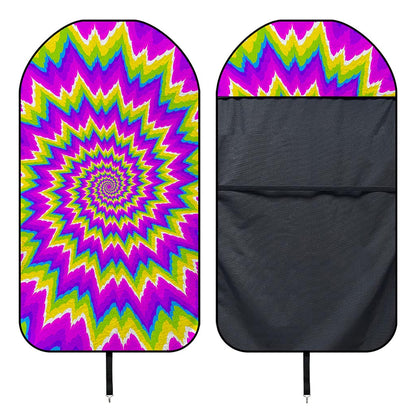 Abstract Spiral Moving Optical Illusion Waterproof Car Seat Cover