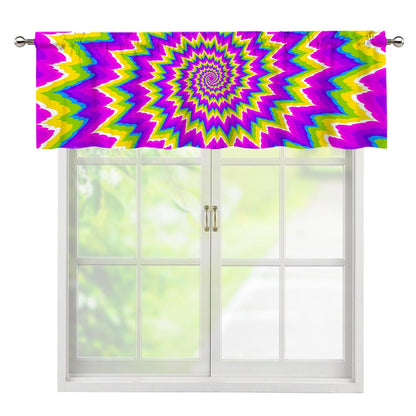 Abstract Spiral Moving Optical Illusion Window Valance