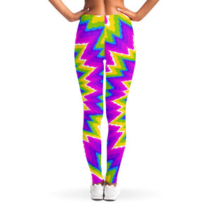 Abstract Spiral Moving Optical Illusion Women's Leggings