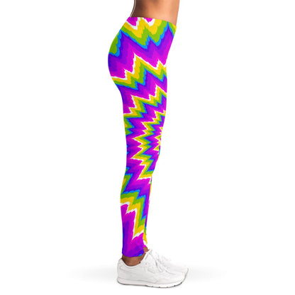 Abstract Spiral Moving Optical Illusion Women's Leggings