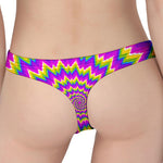 Abstract Spiral Moving Optical Illusion Women's Thong