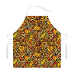 Abstract Sunflower Pattern Print Adjustable Apron