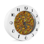 Abstract Sunflower Pattern Print Alarm Clock