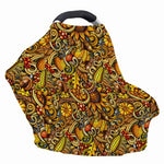 Abstract Sunflower Pattern Print Baby Seat Cover