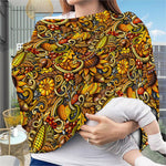 Abstract Sunflower Pattern Print Baby Seat Cover